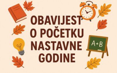 Obavijest o početku nastavne godine